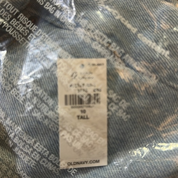 Old navy mid-rise ripped baggy wide-leg jeans light distressed - Picture 8 of 9